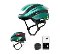 Lumos Casco ultra intelligente | casco da bicicletta | anteriore e posteriore (LED) | indicatori di direzione | luci freno | connessione Bluetooth | adulto: uomo, donna (acquamarina, taglia: XL) MIPS