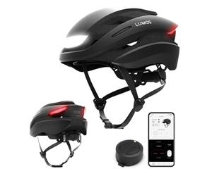 Lumos Casco ultra intelligente | casco da bicicletta | anteriore e posteriore (LED) | indicatori di direzione | luci freno | connessione Bluetooth | adulti: uomo donna