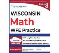 Lumos Learning Wisconsin Forward Exam Test Prep: 8th Grade Math Prac (Tascabile)
