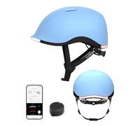 Lumos Nyxel Breeze - Casco da bicicletta intelligente con luci a LED regolabili anteriori e posteriori con indicatori di direzione, visibilità a 360°, controllo app, comodo casco da skateboard per