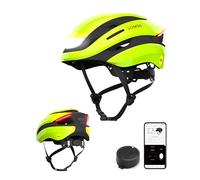 Lumos Ultra Smart Helmet | Casco da bicicletta | Luci LED anteriori e posteriori | Indicatori di direzione | Luci dei freni | Bluetooth collegato | Adulti (MIPS, Verde, XL)