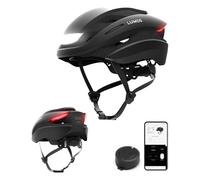 Lumos Ultra Smart Helmet | Casco da bicicletta | Luci LED anteriori e posteriori | Indicatori di direzione | Luci dei freni | Bluetooth collegato | Adulti (Nero, M-L)
