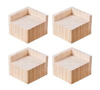 LuMOUzhou Ascensori per mobili in legno per mobili in pino colore legno, altezza 3-20 cm, 4 pezzi, (A 8 cm-Increase Height 15 cm)