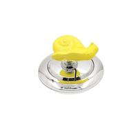 LuMOUzhou Assistente Pulsante del Serbatoio dell'Acqua Confezione da 2 lumache in Ceramica con Pulsante di Scarico for WC Multicolore 4,3x2,8 cm(Yellow)