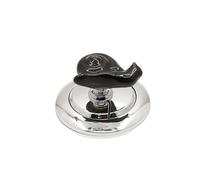 LuMOUzhou Assistente Pulsante del Serbatoio dell'Acqua Confezione da 2 lumache in Ceramica con Pulsante di Scarico for WC Multicolore 4,3x2,8 cm(Schwarz)