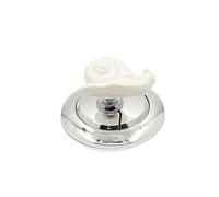 LuMOUzhou Assistente Pulsante del Serbatoio dell'Acqua Confezione da 2 lumache in Ceramica con Pulsante di Scarico for WC Multicolore 4,3x2,8 cm(White)