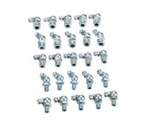 LuMOUzhou Bocca Dritta. Confezione da 110 raccordi for Grasso M6 M8 M10 Conici Dritti angolati Argento