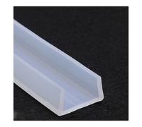 LuMOUzhou Bordi Trasparenti a Forma di U Guarnizione for Bordi Canale in Silicone a Forma di U Trasparente, Dimensioni Multiple, 5 Metri(25mm x 15mm)