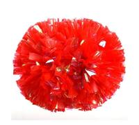 LuMOUzhou Cheerleaders di plastica, Lo Spirito di Squadra Confezione da 2 Palline di Velluto da Cheerleader, Multicolore, Pompon da Cheerleader(Red Handle)