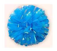 LuMOUzhou Cheerleaders di plastica, Lo Spirito di Squadra Confezione da 2 Palline di Velluto da Cheerleader, Multicolore, Pompon da Cheerleader(Blue Ring)