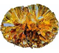 LuMOUzhou Cheerleaders di plastica, Lo Spirito di Squadra Confezione da 2 Pompon da Cheerleader Multicolore(Gold+Silver)
