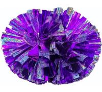 LuMOUzhou Cheerleaders di plastica, Lo Spirito di Squadra Confezione da 2 Pompon da Cheerleader Multicolore(Purple)