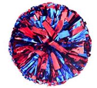 LuMOUzhou Cheerleaders di plastica, Lo Spirito di Squadra Confezione da 2 Pompon Multicolori da Cheerleader 32x32x2 cm(Blue+Red)