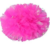 LuMOUzhou Cheerleaders di plastica, Lo Spirito di Squadra Pompon da Cheerleading in plastica Multicolore, Misure Multiple, Confezione da 22(Hot Pink,28cm)