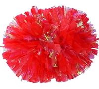 LuMOUzhou Cheerleaders di plastica, Lo Spirito di Squadra Pompon da Cheerleading in plastica Multicolore, Misure Multiple, Confezione da 22(Red,28cm)