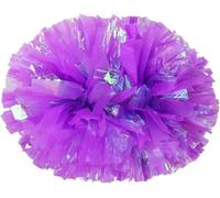 LuMOUzhou Cheerleaders di plastica, Lo Spirito di Squadra Pompon da Cheerleading in plastica Multicolore, Misure Multiple, Confezione da 22(Light Purple,32cm)