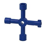 LuMOUzhou La chiave attiva Chiave a foro quadrato triangolare for quadro elettrico, ascensore, valvola del contatore dell'acqua multicolore(Blu)