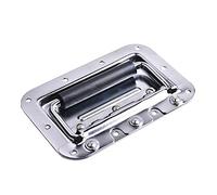LuMOUzhou La maniglia nascosta della porta Maniglia incassata a molla in acciaio 161x106mm con impugnatura in gomma multicolore for armadi e casse(Silver)