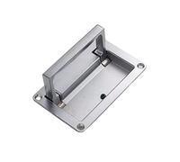 LuMOUzhou La maniglia nascosta della porta Maniglie for porte a scomparsa, 1 pezzo, maniglia rettangolare pieghevole in metallo, impugnatura in argento, diverse misure(Silver,CH)