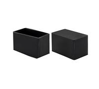LuMOUzhou Mobili Gambe Cappello Sedia Copripiedi per Mobili Rettangolare in Silicone 30 x 60 mm, Nero, Confezione da 8