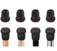 LuMOUzhou Mobili Gambe Cappello Sedia Copripiedi per Sedia, Protezioni per Pavimento, Pattini in Feltro di Silicone, Diverse Dimensioni, Nero, Set di 8(Diameter 30 40mm)