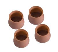 LuMOUzhou Mobili Gambe Cappello Sedia Set di 8 protezioni per piedi per sedia con pattini in feltro multicolore (Dark Brown)