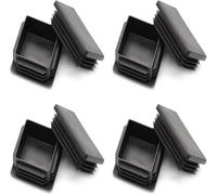 LuMOUzhou Mobili Gambe Cappello Sedia Set di 8 tappi interni in plastica nera per gambe di mobili, diverse dimensioni (50 x 100 mm)