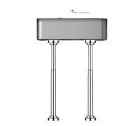 LuMOUzhou Staffa per lavello regolabile da incasso, gambe di supporto per lavello, confezione da 2 diverse misure (altezza 20-30 cm)