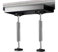 LuMOUzhou Staffa per lavello regolabile in acciaio inox, telescopica, regolabile, confezione da 2 diverse dimensioni (H 42-52 cm)