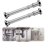 LuMOUzhou Staffa regolabile per lavello in acciaio inox, staffe di supporto per lavello e bacino, altezza 50-80 cm
