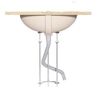 LuMOUzhou Staffa regolabile per lavello sottotop staffe di supporto per lavello in acciaio inox diverse altezze argento (altezza 28-38 cm)