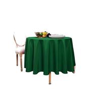 LuMOUzhou Tavolino rettangolare riutilizzabile Tovaglia in raso rotonda multicolore 90-150 cm decorazione for la cena della festa nuziale(Christmas Green,Round 90CM)