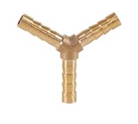 LuMOUzhou Valvole di Isolamento del connettore del Rubinetto 1 connettore a Pagoda in Ottone a 3 Vie Tipo Y for Tubo dell'Acqua del Gas, Giunto a innesto uguale da 4 a 19 mm(6mm)