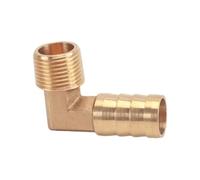 LuMOUzhou Valvole di Isolamento del connettore del Rubinetto Connettore portagomma in Ottone con Filettatura Maschio BSP, Gomito ad Angolo retto, Diverse Misure(6mmx1/2inch)