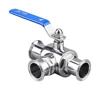 LuMOUzhou Valvole di Isolamento del connettore del Rubinetto Valvola a Sfera a Tre Vie in Acciaio Inossidabile 304 316L 19 mm 63 mm Porta a T Porta a L for Giardino Liquidi Olio Gas(Ttype 304 25mm)