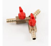 LuMOUzhou Valvole di Isolamento del connettore del Rubinetto Valvola a Sfera a Tre Vie in Ottone Tipo Y 8 mm 10 mm di Diametro Esterno for Acqua, Gas e Olio(10mm OD)
