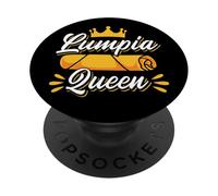 Lumpia Roll Queen Funny Foodie Filippino Fusion Food Joke PopSockets PopGrip Adesivo