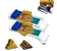 Lumpia Roller Machine, Vegetable Meat Rolling Tools, Eggroll Wrapper Rolling Machine for Home Kitchen, Multi-functional DIY Plastic Eggroll for Grape & Cabbage Leaves (2PC)