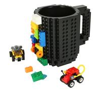 Lumsburry Build-on Brick Mug DIY Tazza di Caffè Creativi Blocchi per Caffè Tè Bevanda Bere Divertente Regalo (Nero)
