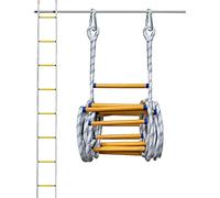 LUMSGN Scala di Corda antincendio, Scala di Emergenza antincendio, Scala di Corda di Emergenza, Scala di Corda di Salvataggio ignifuga di Emergenza, Scala di Corda di Sicurezza ignifuga con moschet