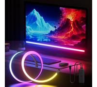 Lumtang RGBIC Under Monitor Light Bar,For Gaming Setup RGBIC Desk LED Color Sync, 5 V USB LED Bar, Keyboard Gaming Light for Desk/PC/Monitor/Computer/Setup/Room Accessories