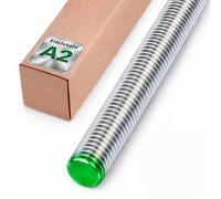 Lun Fix Asta filettata M10, 1 metro in acciaio inox A2 V2A DIN 976 con filettatura completa ritagliabile per costruzione di metalli, costruzione in legno, montaggio, per esterni