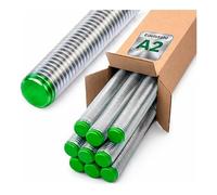 Lun Fix Asta filettata M5, 1 metro, 10 pezzi, set in acciaio inox A2 V2A DIN 976 con filettatura completa ritagliabile per costruzione di metalli, costruzione in legno, montaggio, esterno
