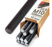 Lun Fix Barra filettata M10 x 1000 mm, 10 pezzi | Classe di resistenza 10.9 D...