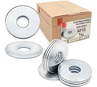 Lun Fix Rondelle grandi M10 - DIN 9021 1 kg (circa 84 pezzi) in acciaio zincato per viti, dischi piatti per bulloni filettati, barre filettate, lavatrici piatte per dadi