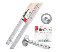 LUN FIX Supporto per palo H 100x600x6 mm + 6 viti 8x40 mm, zincato