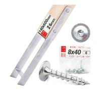 LUN FIX Supporto per palo H 140x600x6 mm + 6 viti 8x40 mm, zincato