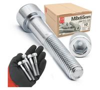 LUN FIX Viti a testa cilindrica M8 x 65 mm, 10 pezzi, DIN 912, ISO 4762 8.8