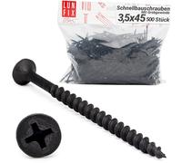 Lun Fix Viti per cartongesso, 3,5 x 45 mm, 500 pezzi, viti per cartongesso, viti per cartongesso, viti per cartongesso, viti per cartongesso, viti per cartongesso, viti rapide