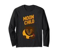 Luna Bambino Divertente Pixel Art Lupo Mannaro & Luna Halloween Maglia a Manica